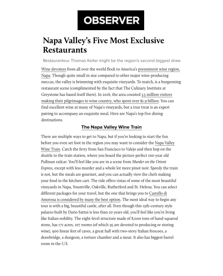 Napa Valley's Five Most Exclusive Restaurants with fine dining and scenic vineyard views. Experience top cuisine and luxuriou.
