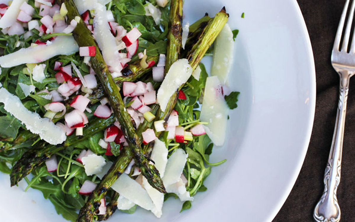 Arugula and Grilled Asparagus Salad Round Pond Estate