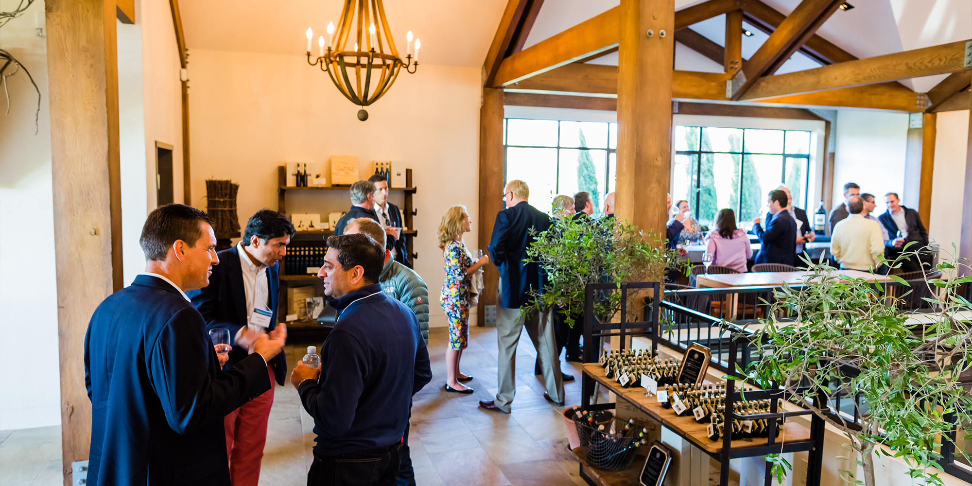 Member Reception Guests gather in the Round Pond Estate Tasting Room for the Reception