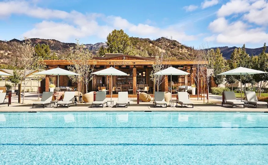 Pool at Solage Auberge Resort in Calistoga, Napa Valley