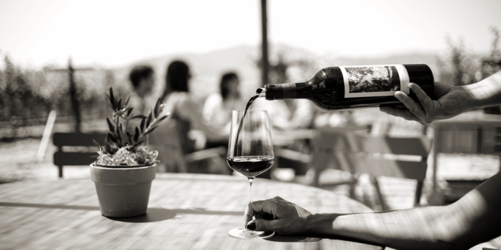 The Vow being poured into a wine glass at Round Pond Estate