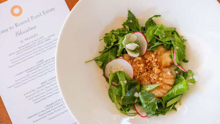 Seared Scallops with Arugula Salad