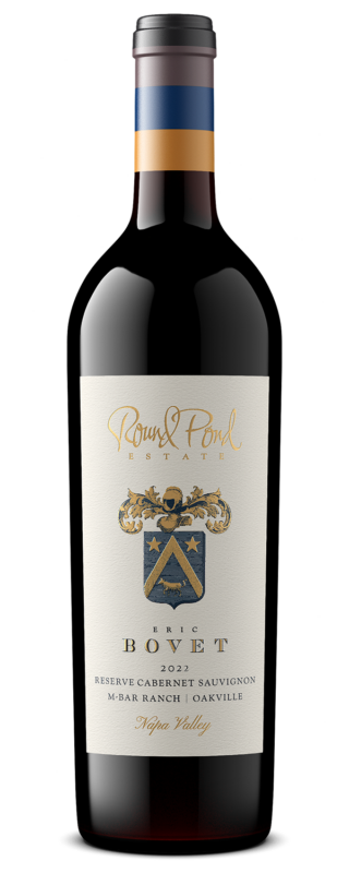 Elegant bottle of Round Pond Estate Reserve Cabernet Sauvignon with crest label.