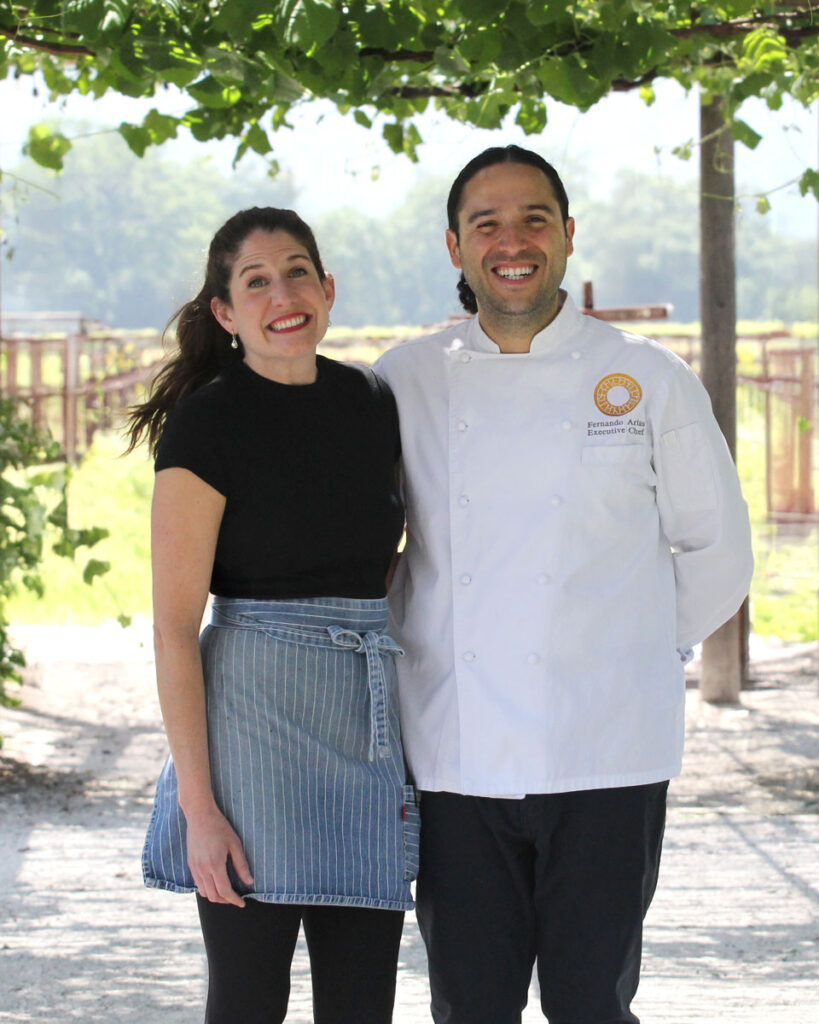 Estate Chef Fernando Arias and Pastry Chef Kathryn Gunderson Estate Chef Fernando Arias and Pastry Chef Kathryn Gunderson at Round Pond Estate in Napa Valley, leaders of the winery’s farm-to-table culinary program.