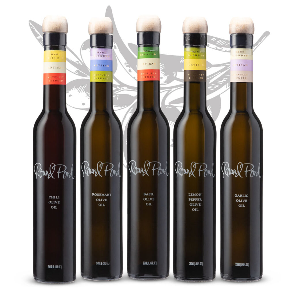 Round Pond Estate Infused Olive Oils | Grown, Milled, and hand bottled right here in Napa Valley
