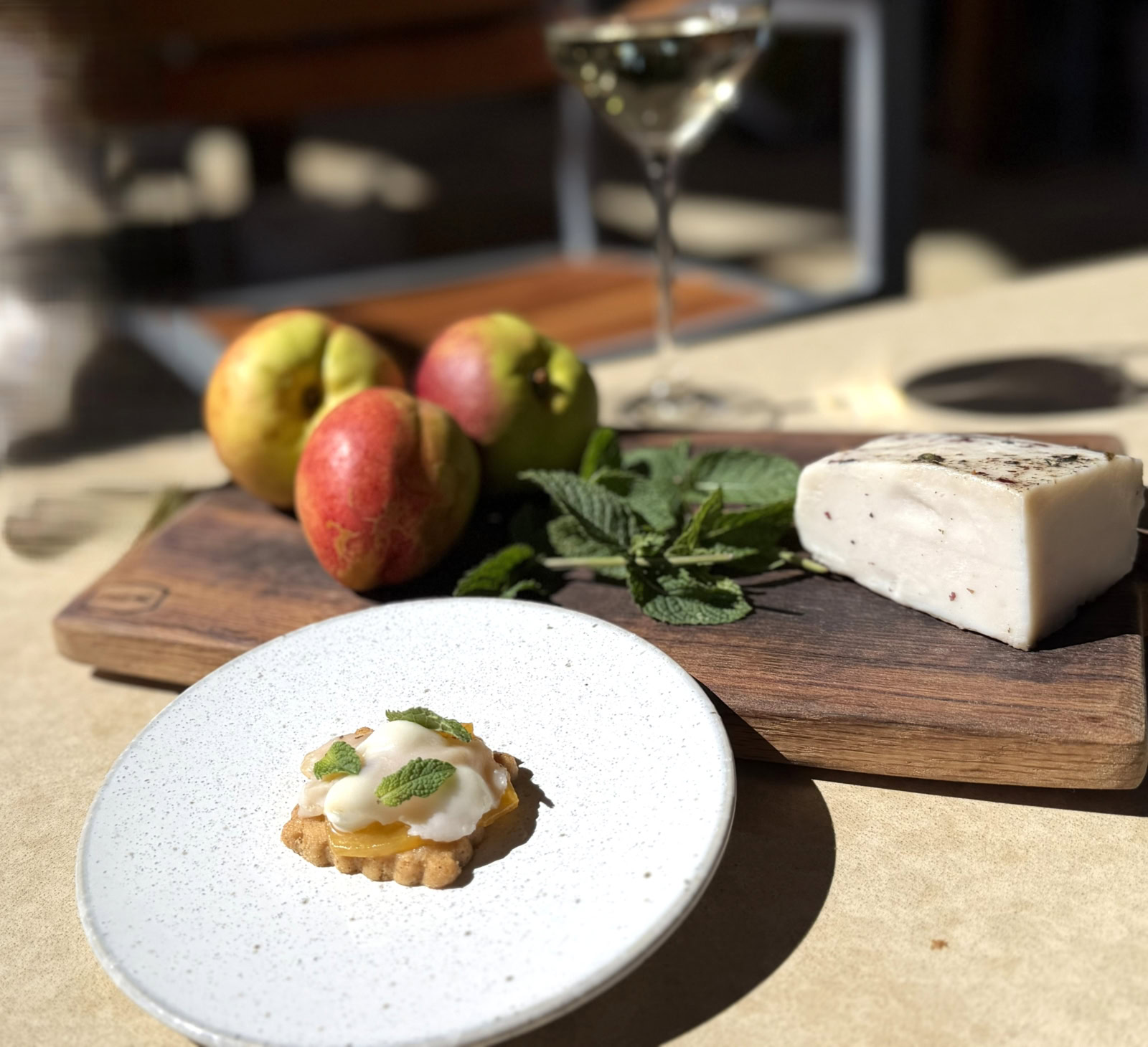 Nectarine & Lardo Biscuit
